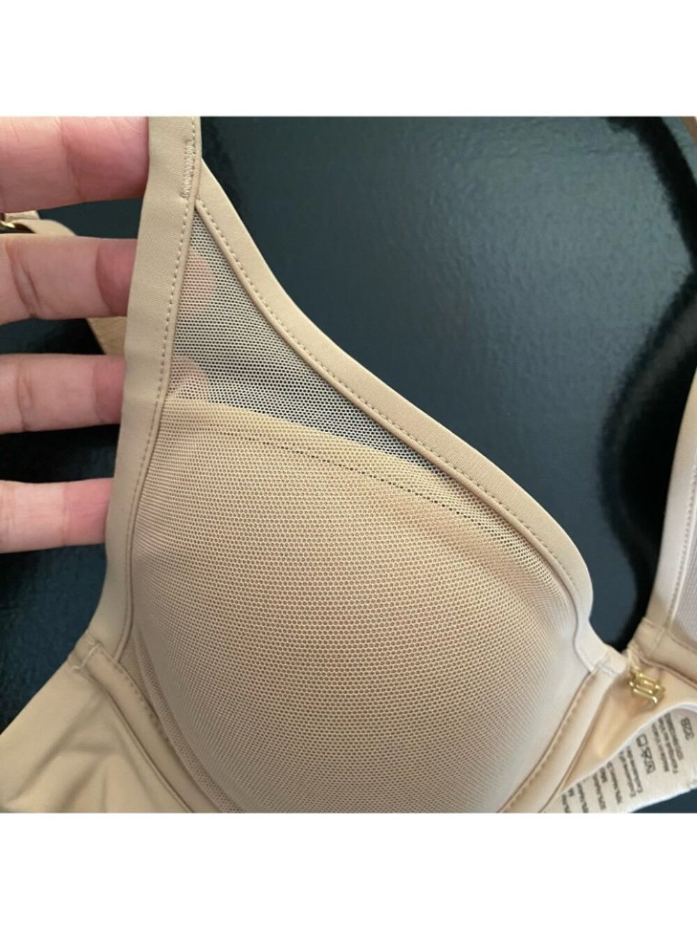 Thirdlove 24/7® Classic Uplift Plunge Bra Size 32B Taupe Beige Mesh Underwire - Picture 8 of 14